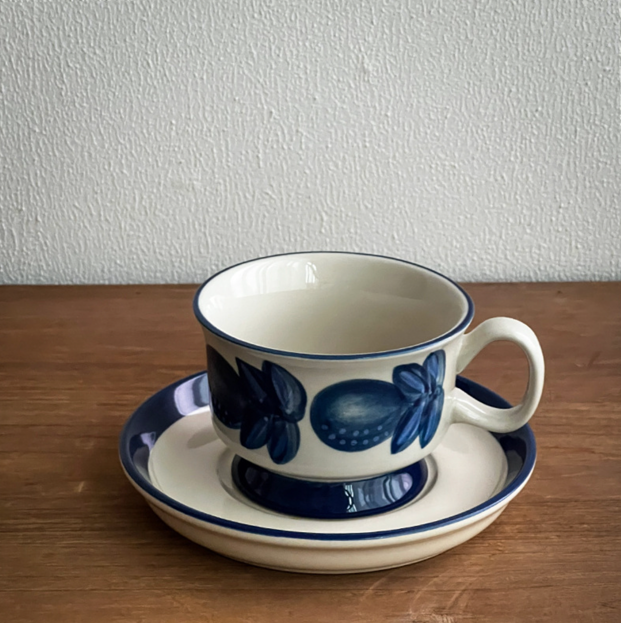 Blue Flower Vintage Coffee Cup and Saucer Set WEEKO